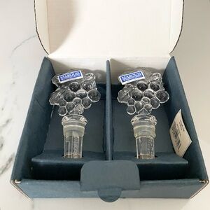 SET of 2 Grape Wine Stoppers - Marquis by Waterford Crystal